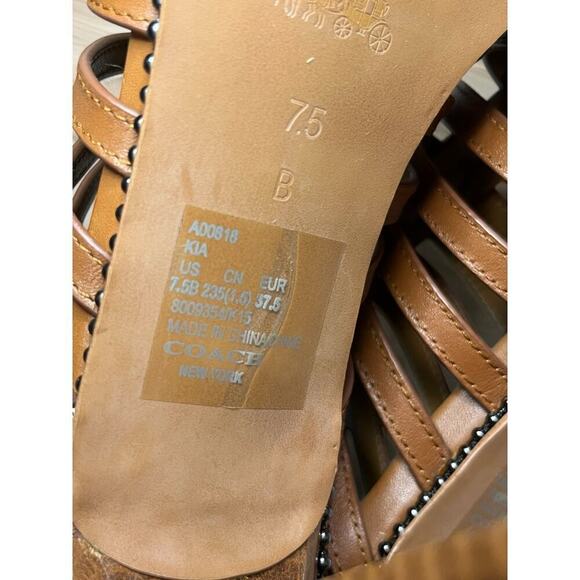Coach Brown Strappy Heels - Picture 5 of 6